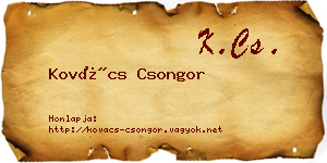Kovács Csongor névjegykártya
